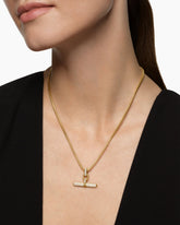 DY Madison® Toggle Pendant in 18K Yellow Gold with Diamonds, 29mm